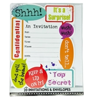 Amscan Surprise Party Invitation Cards & Envelopes, 20 Sets