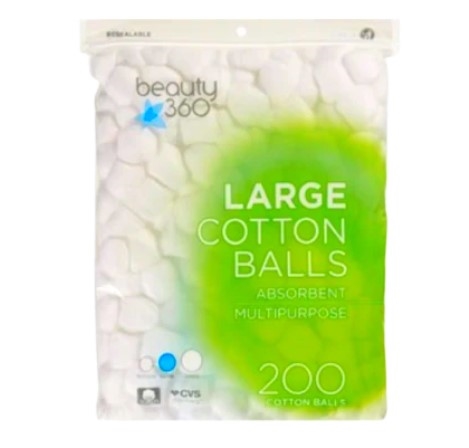 Beauty 360 Large Cotton Balls, 200CT