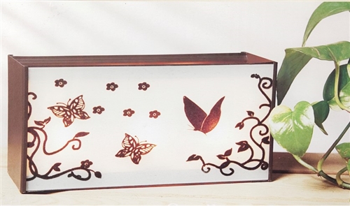 Flocking Butterfly & Vine Candle Holder