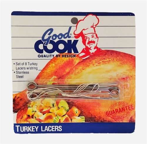 Stainless Steel Turkey Lacers With String, Pack of 8