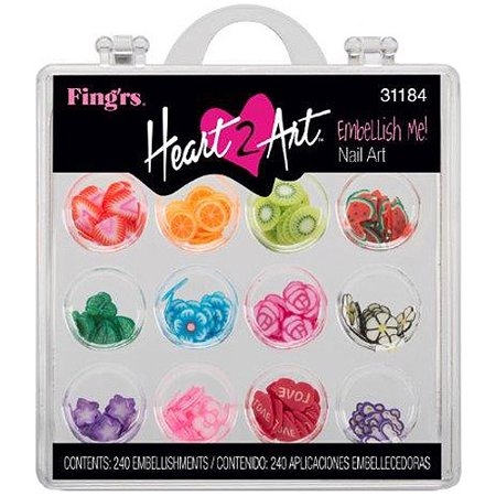 Fing'rs Heart-2-Art Embellish Me! Nail Art, Pack of 2