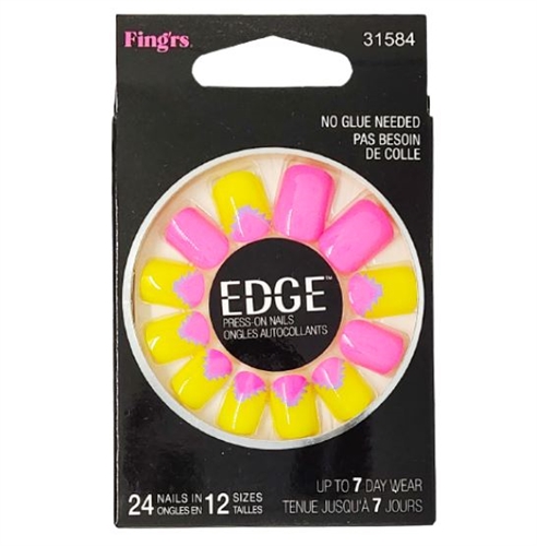 Fing'rs Edge Press-on Pre-Glue 24 Nails