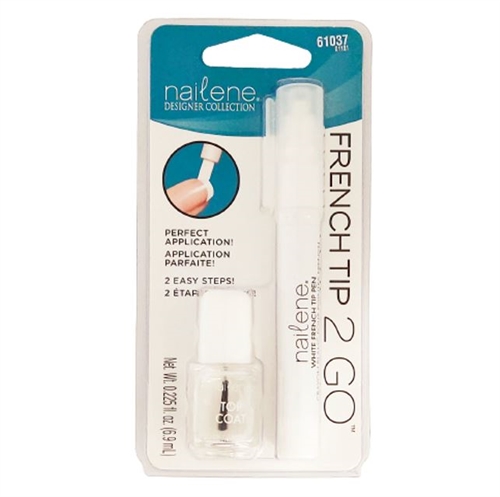 Nailene French Tip 2 Go Pen With Top Coat, White