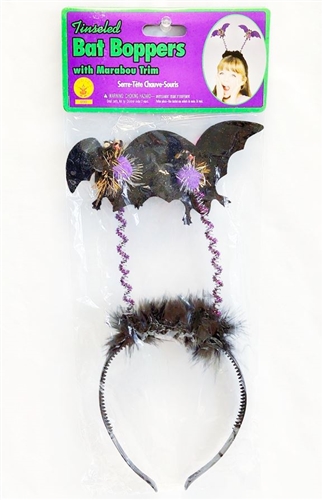 Rubie's Bat Boppers With Marabou Trim, Halloween Headband