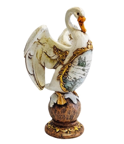 Swan On Base 6.5" Figurine