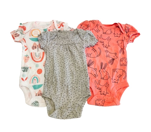 Carter's 3-Piece Bodysuits For Infant Girls, 3M