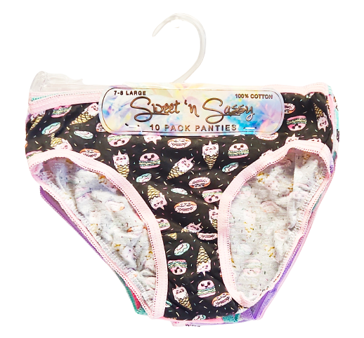 Sweet 'N Sassy Girls' Cotton Bikini Underwear Panties