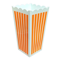 Plastic Popcorn Container, Orange, Set of 2