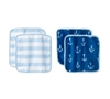 Cloud Island Infant Bayshore Blue Washcloths, Pack Of 4