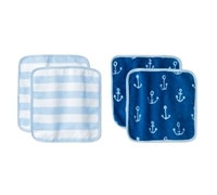 Cloud Island Infant Bayshore Blue Washcloths, Pack Of 4
