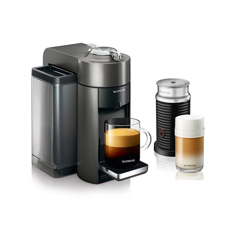 Nespresso Vertuo Evoluo Coffee and Espresso Machine with Aeroccino by De'Longhi - Silver (Refurbished)