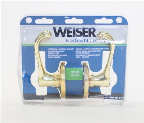Weiser Essentials Passage, Polished Brass