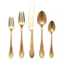 Gourmet Settings 20pc Birch Silverware Set, Gold