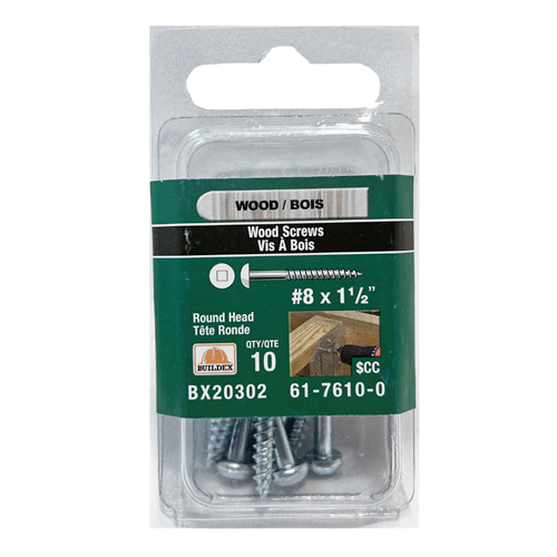 Buildex Wood Screws #8x1 1/2" 10 pack