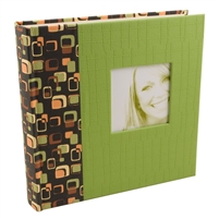 BorderTrends Rococo Spots 160-Pocket Photo Album, Green/Blue
