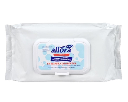 Allora Disinfecting Wipes, 50 CT - Case Of 12 pks