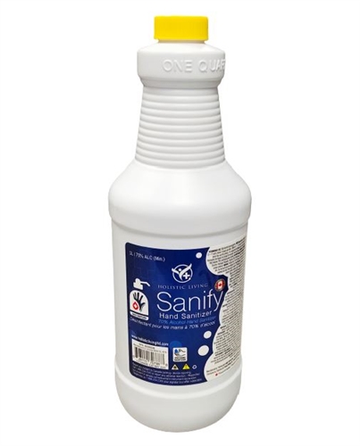 Holistic Living Sanify 70% Alcohol Hand Sanitizer, 1.0L