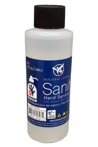 Holistic Living Sanify 70% Alcohol Hand Sanitizer, 4OZ / 118ML