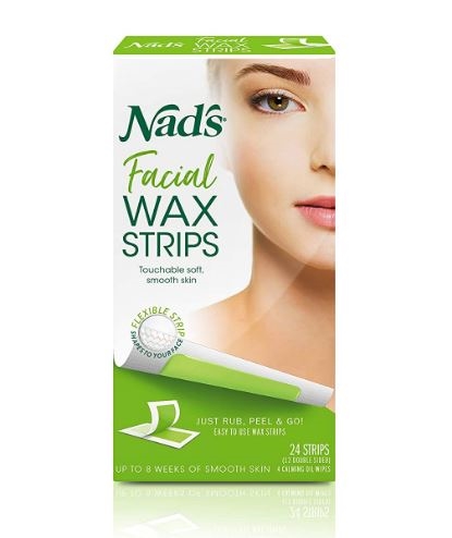 Nad's Facial Wax Strips - 24 CT