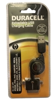 Duracell USB Retractable Charging Cable with Multi Tip (DU6130)