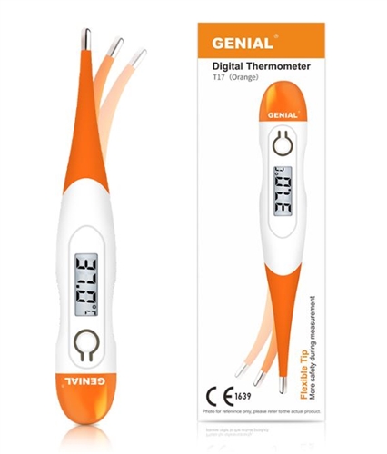 GENIAL Digital Thermometer with Flexible Tip â€“ CE/FC Certified