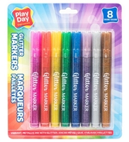 Play Day Expressions Glitter Markers, Pack Of 8 - Case Of 48 Pks