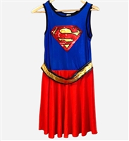 Women's Costume DC Superman Fit & Flare Deluxe Dress Supergirl, Adult Stanard