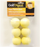 Golf Digest Products - Foam Practice Balls, Pack of 6