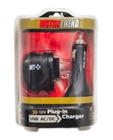 Motor Trend - 12V Plug-In USB AC/DC Charger