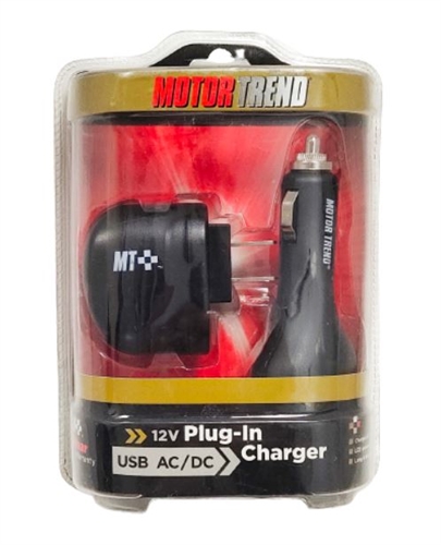 Motor Trend - 12V Plug-In USB AC/DC Charger