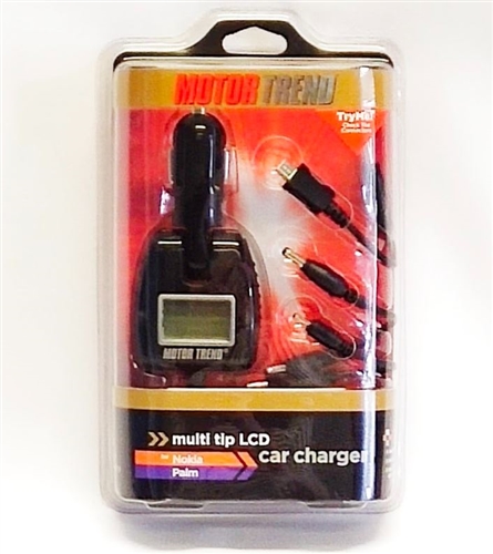 Motor Trend Multi-Tip LCD Car Charger