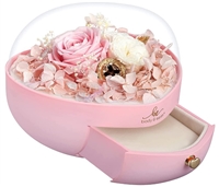 BODY & EARTH Red/Pink Rose Bouquet Jewelry Box
