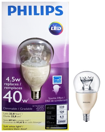 PHILIPS LED Dimmable 4.5W A15 Bulb