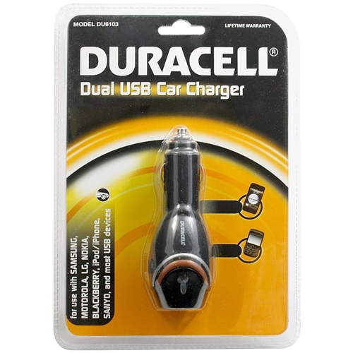 Duracell CAR CHARGER W/2 USB PORTS DURACELL