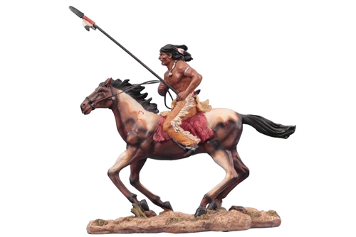 Native Brave on Horse w/spear