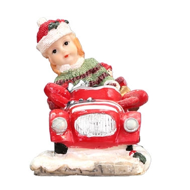 Santa Helper in car. Figurine Small