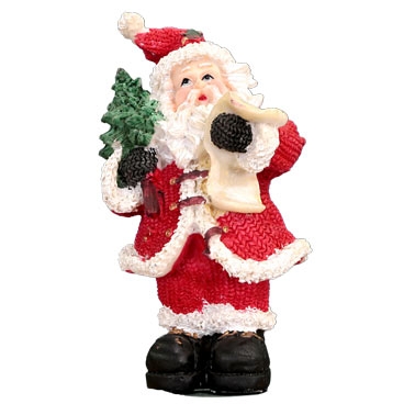 Santa with tree. Figurine Small