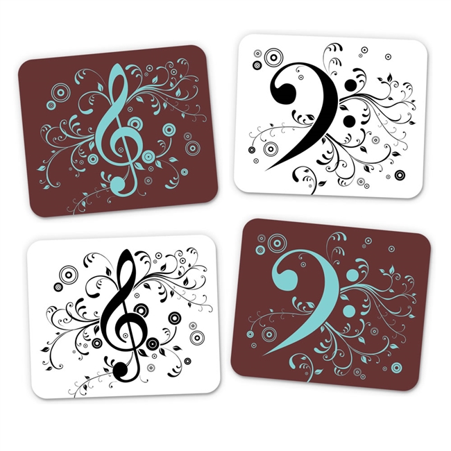 Treble/Bass Clef Mouse Pad