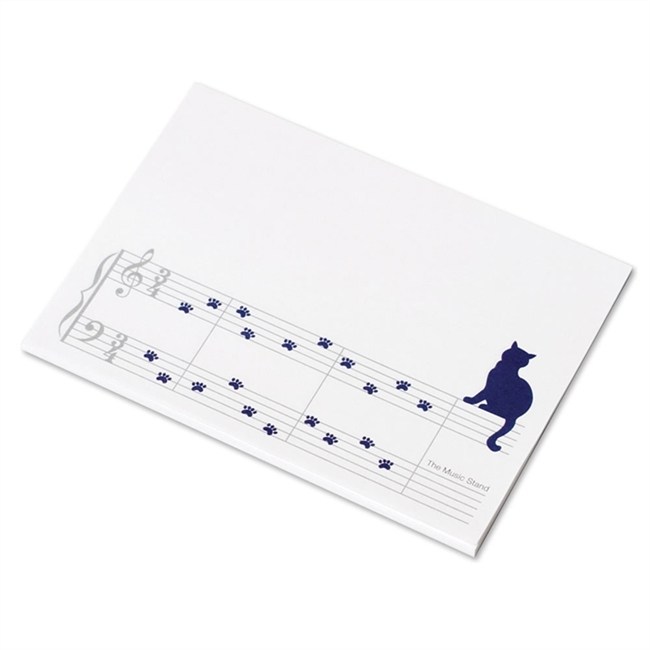 Cat on a Staff Sticky Notes Mini-Pad