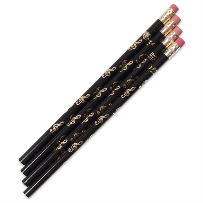 Gold Treble Clefs Pencil