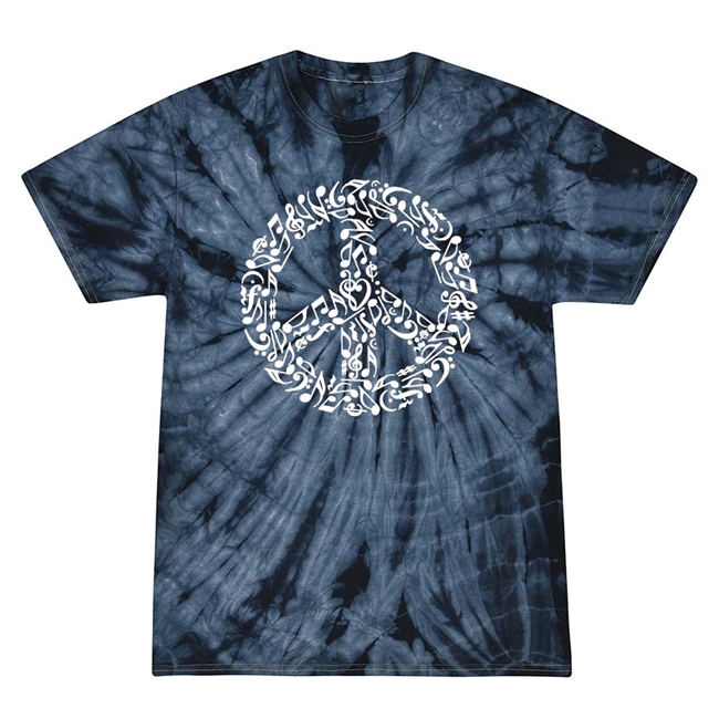 Music Peace Sign Tie Dye T-Shirt