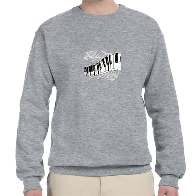 Silvery Keyboard and Staff Sweatshirt