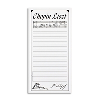 Chopin Liszt Note Pad - Black & White (Individual)