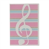 Greeting Card - Pink Treble Clef
