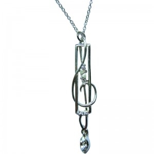 Treble Clef Pendant Necklace