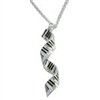 Spiral Keyboard Pendant Necklace