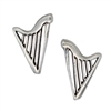 Sterling Silver Harp Earrings