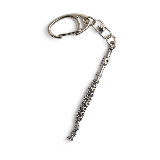 Flute Pewter Keychain