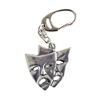 Theatrical Masks Pewter Keychain