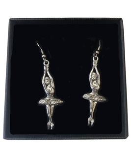 Ballerina Pewter Earrings